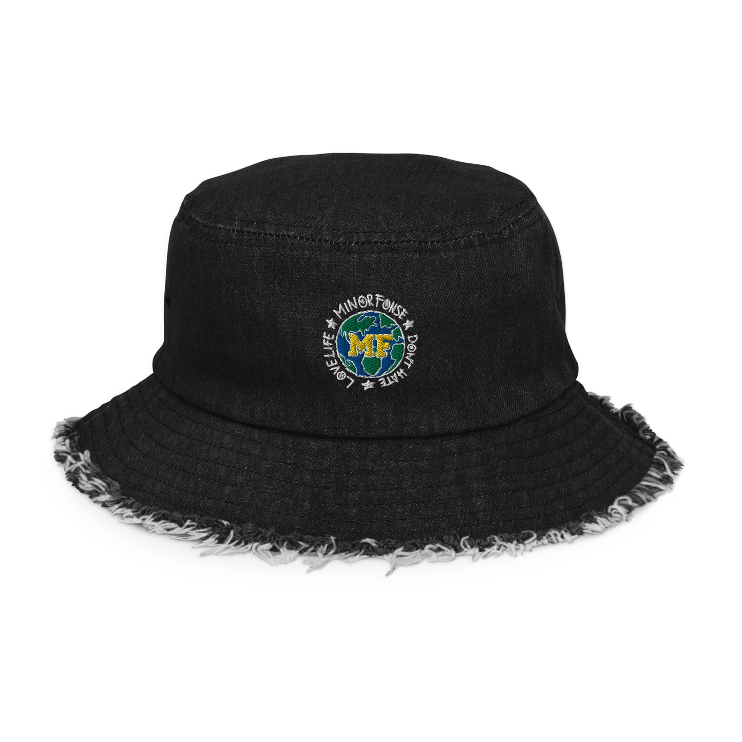 MF WORLD Distressed DENIM bucket hat