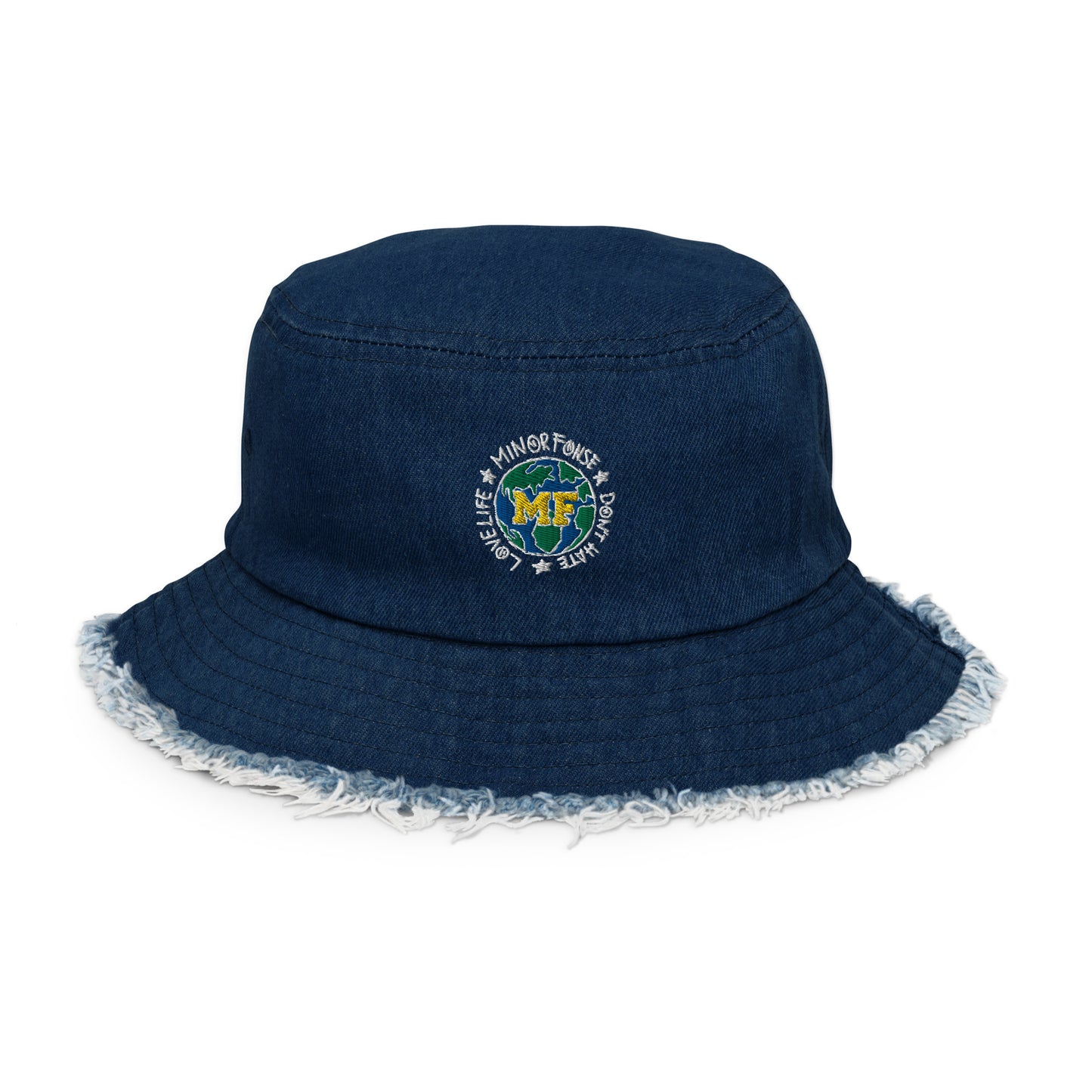 MF WORLD Distressed DENIM bucket hat